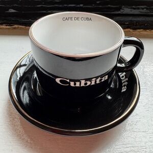 NWT CUBITA Espresso Cuban Coffee Cup with Matching Saucer